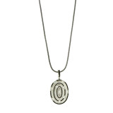 Freida Rothman Industrial Finish Geometric Oval Pendant Necklace - IFPKMN46-18E photo