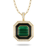 Doves Verde 18k Yellow Gold Gemstone Pendant - P9291BOMC photo