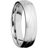 Lashbrook Cobalt Chrome 6mm Men's Wedding Band - CC6DINF+BEAD_SATIN photo2