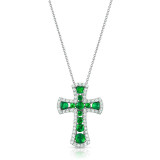 Uneek Emerald Diamond Pendant - LVNMI0045E photo