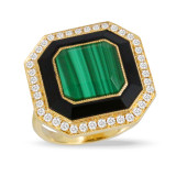 Doves Verde 18k Yellow Gold Diamond Ring - R9291BOMC photo