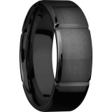 Lashbrook Black Zirconium 8mm Men's Wedding Band - Z8B6SEG+ANGLE+SATIN_POLISH photo2