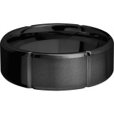 Lashbrook Black Zirconium 8mm Men's Wedding Band - Z8B6SEG+ANGLE+SATIN_POLISH photo3