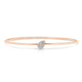 Uneek Whittier Skinny Bangle with Tilted Teardrop-Shaped Clusters of Diamonds - LVBAWA8117R photo