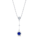 Uneek Blue Sapphire Diamond Pendant - LVN692RDBS photo
