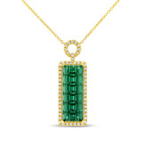 Uneek Precious Emerald Cut Green Tourmaline Pendant - PN008-GT photo