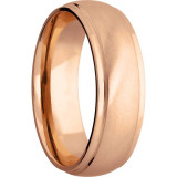 Lashbrook 14k Rose Gold 7mm Men's Wedding Band - 14KR7DGE-P+ANGLE+SATIN_POLISH photo2