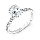 Uneek Oval Diamond Engagement Ring - R017U photo