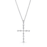 Uneek Petite Cross Pendant with 0.15 Carats of Diamonds - LVNWC821W photo