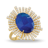 Doves Royal Lapis 18k Yellow Gold Diamond Ring - R8996LP photo
