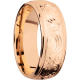 Lashbrook 14k Rose Gold Men's Wedding Band - 14KR8DMJBA+POLISH photo2