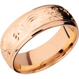 Lashbrook 14k Rose Gold Men's Wedding Band - 14KR8DMJBA+POLISH photo