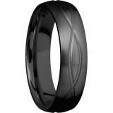 Lashbrook Black Zirconium 6mm Men's Wedding Band - Z6DINF+SATIN photo2