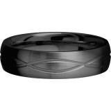 Lashbrook Black Zirconium 6mm Men's Wedding Band - Z6DINF+SATIN photo3