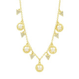 Freida Rothman Pearl Drop 16" Short Necklace In 14K Gold - TPYZFPN06-16E photo