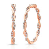 Uneek Loma Linda Inside-Out Diamond Hoop Earrings - LVEW4990R photo