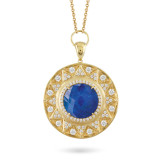 Doves Royal Lapis 18k Yellow Gold Gemstone Necklace - N8727LP photo