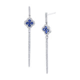 Uneek Blue Sapphire Diamond Earrings - LVECF385BS photo