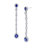 Uneek Blue Sapphire Diamond Earrings - LVECF484BS photo