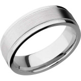 Lashbrook Cobalt Chrome 7mm Men's Wedding Band - CC7FGEW2UMIL+SATIN_POLISH photo