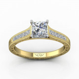 Martin Flyer Two Tone 14k Gold FlyerFit Engagement Ring photo2