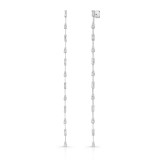 Uneek Cascade Collection Dangle Earrings with Tapered Baguette and Round Diamonds - LVED4063W photo