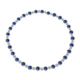 Uneek Blue Sapphire Diamond Pendant - LVNLG0868S photo