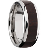 Lashbrook Titanium Hardwood 8mm Men's Wedding Band - HW8D15_WENGE+POLISH photo2