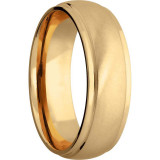 Lashbrook 14k Yellow Gold 7mm Men's Wedding Band - 14KY7DGE-P+ANGLE+SATIN_POLISH photo2