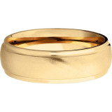 Lashbrook 14k Yellow Gold 7mm Men's Wedding Band - 14KY7DGE-P+ANGLE+SATIN_POLISH photo3