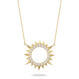 Doves Celestia 18k Yellow Gold Diamond Necklace - N9368 photo