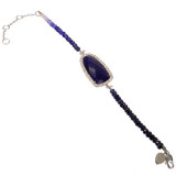 Meira T 14k White Gold Blue Sapphire Beaded Bracelet photo