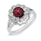 Uneek Oval Ruby Diamond Engagement Ring - LVRRI2341R photo