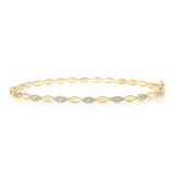 Uneek Silver Lake Stackable Diamond Bangle - LVBAWA334Y photo