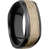 Lashbrook Black Zirconium 8.5mm Men's Wedding Band - Z8.5FGESQ15_M18KY14KWSS+ACID_BEAD_POLISH photo2