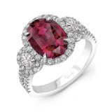 Uneek Oval Ruby Diamond Engagement Ring - LVRRI6898R photo