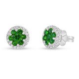 Uneek Emerald Diamond Earrings - LVEMT0102E photo