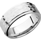 Lashbrook Cobalt Chrome 8mm Men's Wedding Band - CC8FGE+HAMMER_POLISH photo