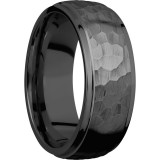 Lashbrook Black Zirconium 8mm Men's Wedding Band - Z8DGE+HAMMER_POLISH photo2