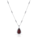 Uneek Pear Rhodolite Necklace - LVN944RHO photo