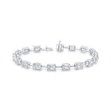 Uneek Signature Emerald Cut Diamond Bracelet - BR4002ECU photo