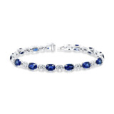 Uneek Blue Sapphire Tennis Diamond Bracelet - BR2000BSOV-LG photo