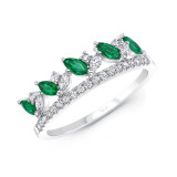 Uneek Emerald Diamond Band - R88701EMCB photo