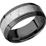 Lashbrook Black Zirconium Meteorite 9mm Men's Wedding Band - Z9F2S14_METEORITE+POLISH photo