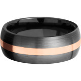 Lashbrook Black & Rose Zirconium 8mm Men's Wedding Band - Z8D12_14KR+SATIN photo3