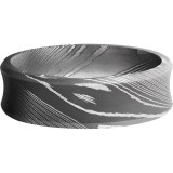 Lashbrook Black & White Damascus Steel 7mm Men's Wedding Band - D7CB+ACID photo3