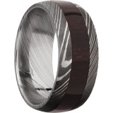 Lashbrook Black & White Damascus Steel Hardwood 9mm Men's Wedding Band - D9D14_WENGE+ACID photo2