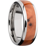 Lashbrook Titanium Hardwood 8mm Men's Wedding Band - HW8D15_THUYABURL+POLISH photo2