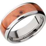 Lashbrook Titanium Hardwood 8mm Men's Wedding Band - HW8D15_THUYABURL+POLISH photo