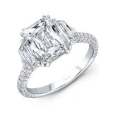 Uneek Cushion Cut Diamond Engagement Ring - R045U photo